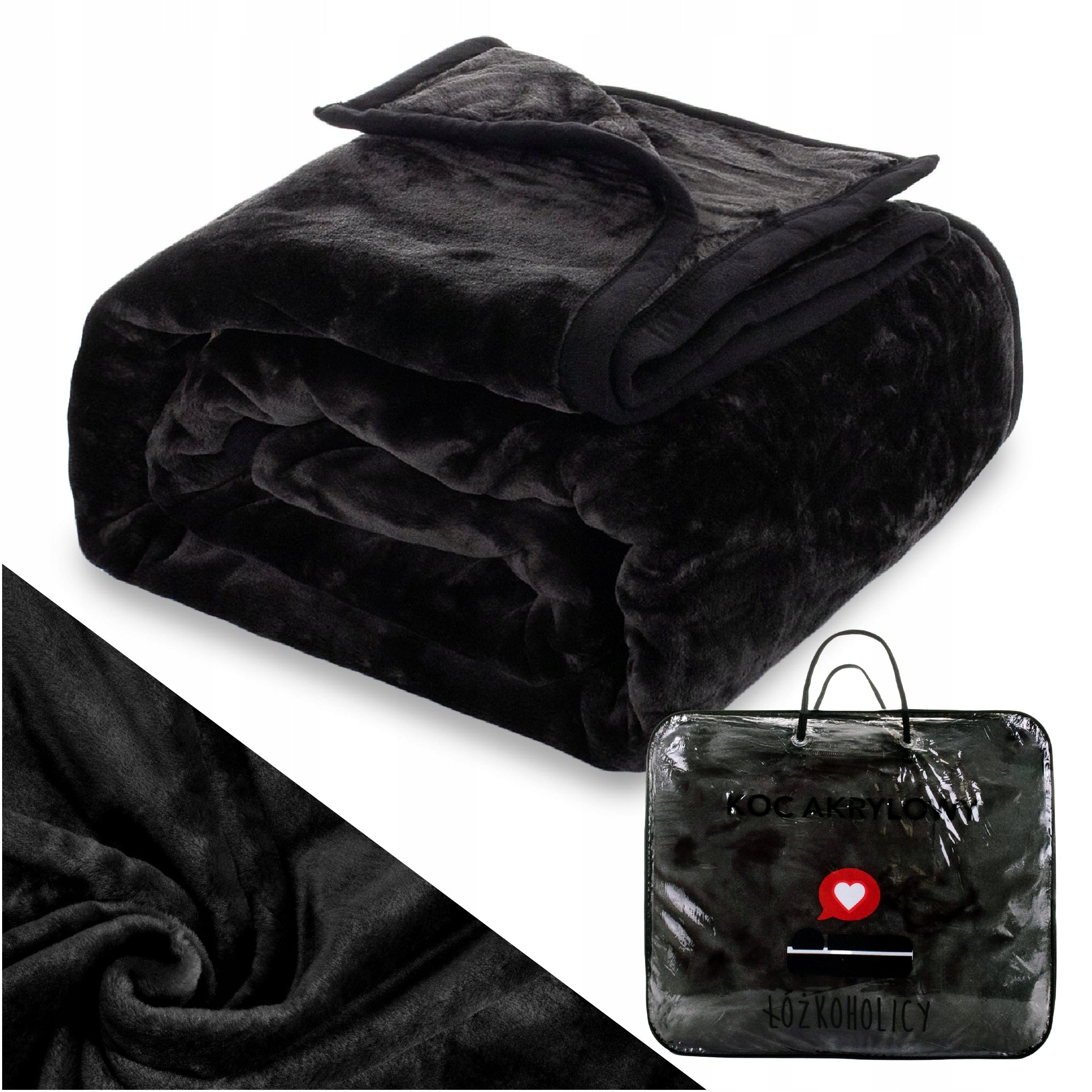 ACRYLIC Blanket 160x200 THICK Warm fluffy BEDSPREAD IN SUITCASE
