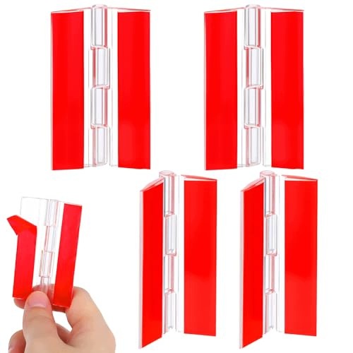 ACRYLIC CLEAR SELF ADHESIVE HINGES FOR JEWELRY CABINETS 4 PCS Brand no brand