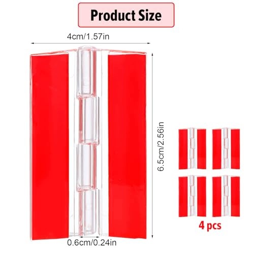 ACRYLIC CLEAR SELF ADHESIVE HINGES FOR JEWELRY CABINETS 4 PCS Manufacturer code Nieoznaczona