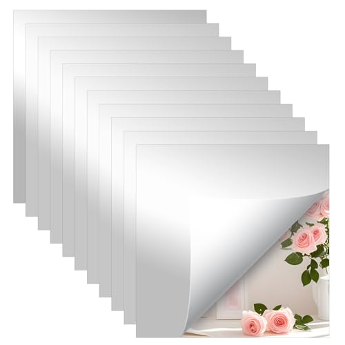 ACRYLIC MIRROR SELF-ADHESIVE SQUARE FOR BEDROOM LIVING ROOM 16 PCS. Brand no brand