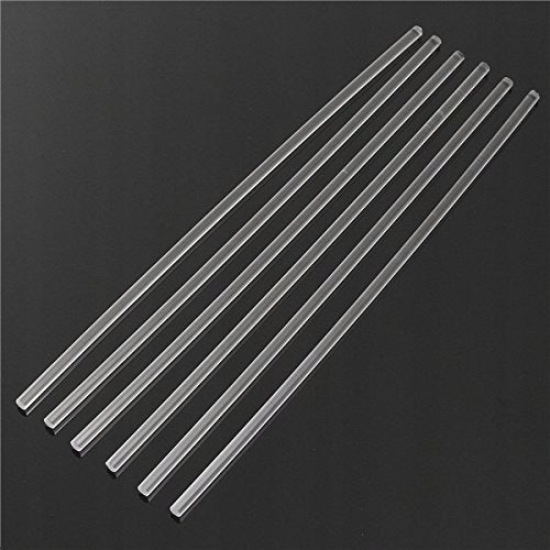 ACRYLIC ROD TRANSPARENT ROUND 6MM 300MM 6PCS DIY For Home Brand no brand