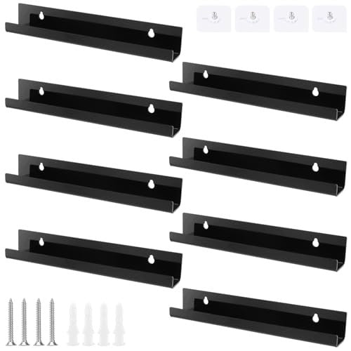 ACRYLIC SHELVES BLACK SET OF 8 VINYL WALL PLATE HOLDER Brand no brand