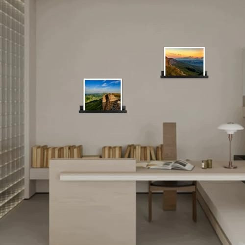 ACRYLIC SHELVES BLACK SET OF 8 VINYL WALL PLATE HOLDER Manufacturer code Producent niezależny