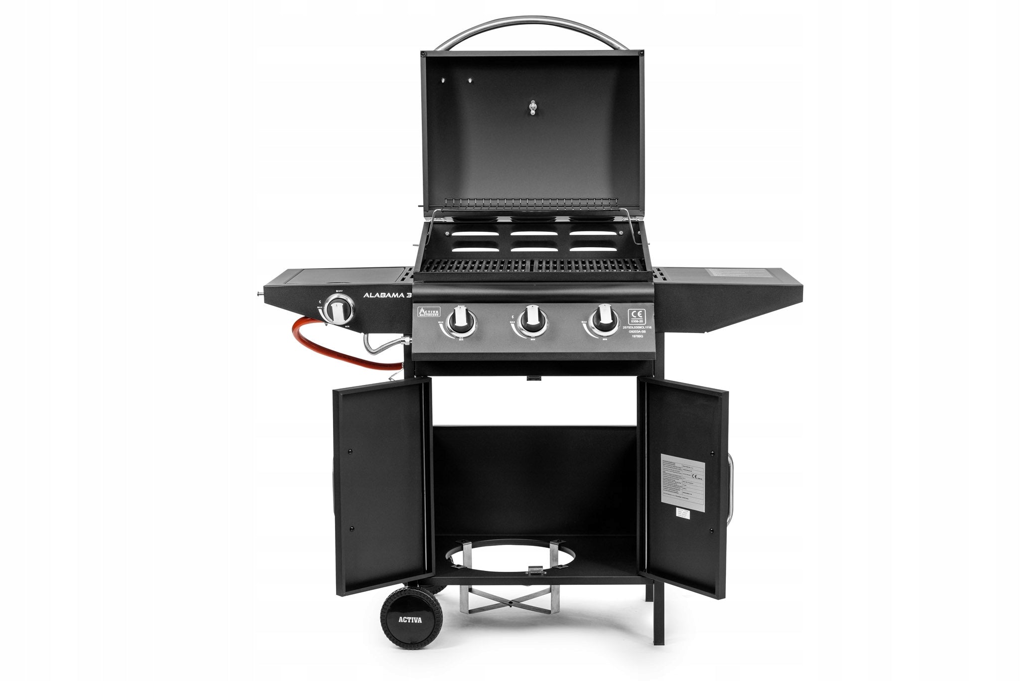 ACTIVA GARDEN GAS GRILL ALABAMA 3 12,8 kW + COVER, CAST IRON GRATE Grill width 126 cm