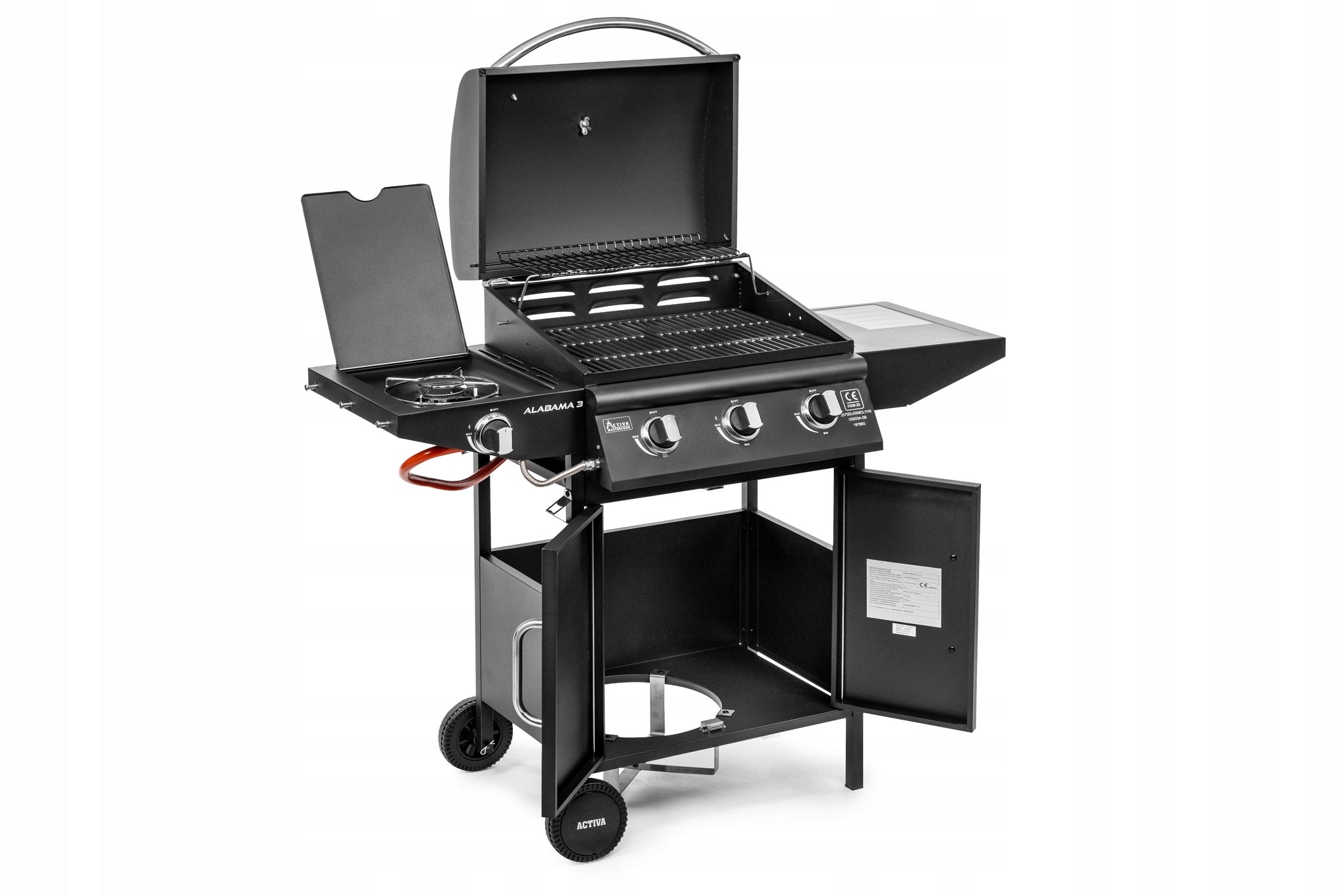 ACTIVA GARDEN GAS GRILL ALABAMA 3 12,8 kW + COVER, CAST IRON GRATE Number of burners 4