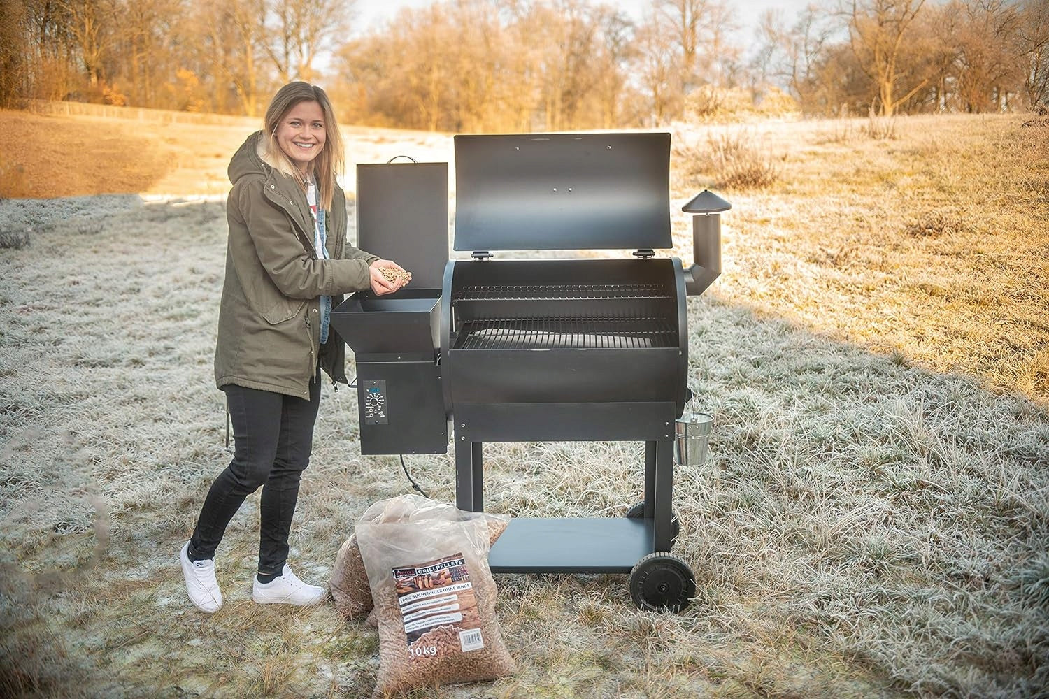 ACTIVA PELLET GRILL EL PASO AMERICAN BARBECUE BBQ SOLID CONSTRUCTION Grill height 130 cm