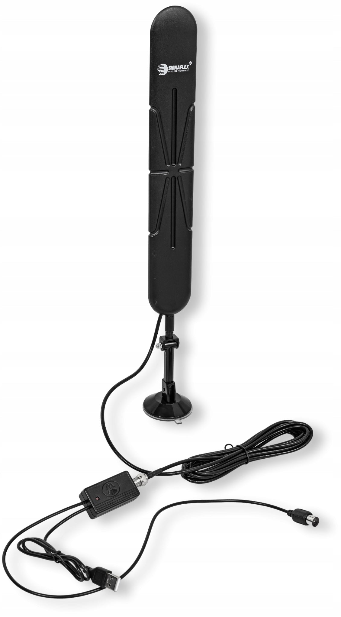 ACTIVE ANTENNA UHF VHF FM TV ROOM POWERFUL DVBT-2 44dbi TV FHD 4K Color black