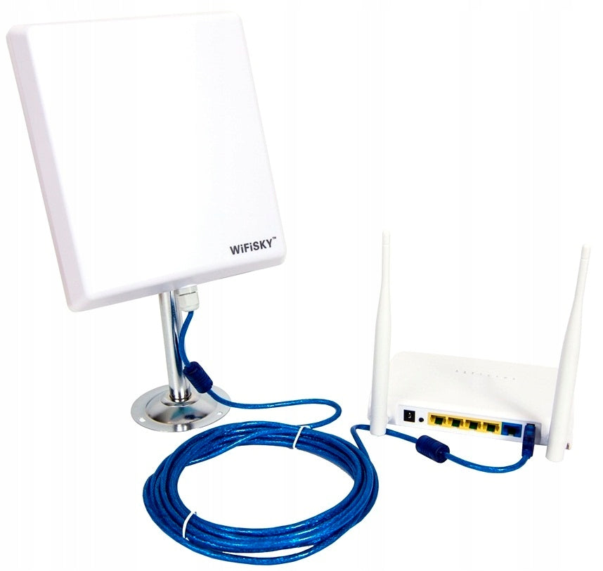 ACTIVE ANTENNA WiFiSKY WIFI SKY 10km + WIFI ROUTER