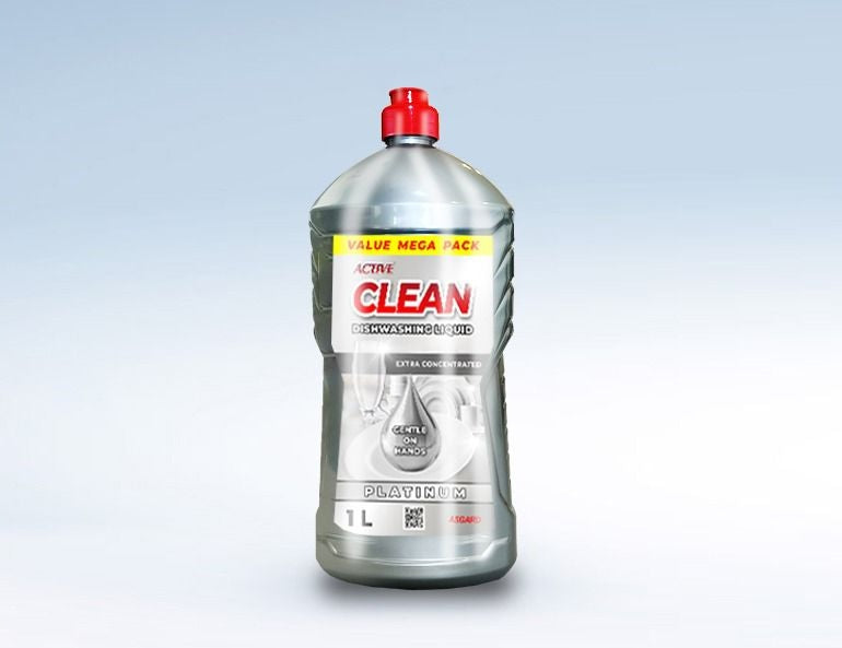 ACTIVE Clean dishwashing liquid 1L platinum
