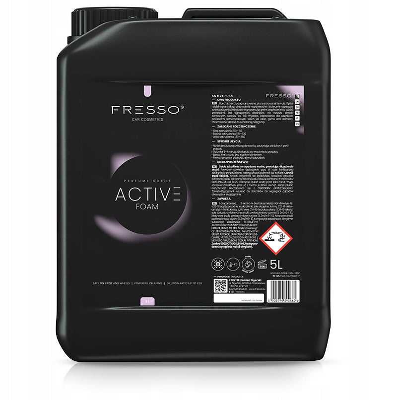 ACTIVE FOAM FOR PRE-WASHING CAR Fresso Active Foam 5L Removes Dirt
