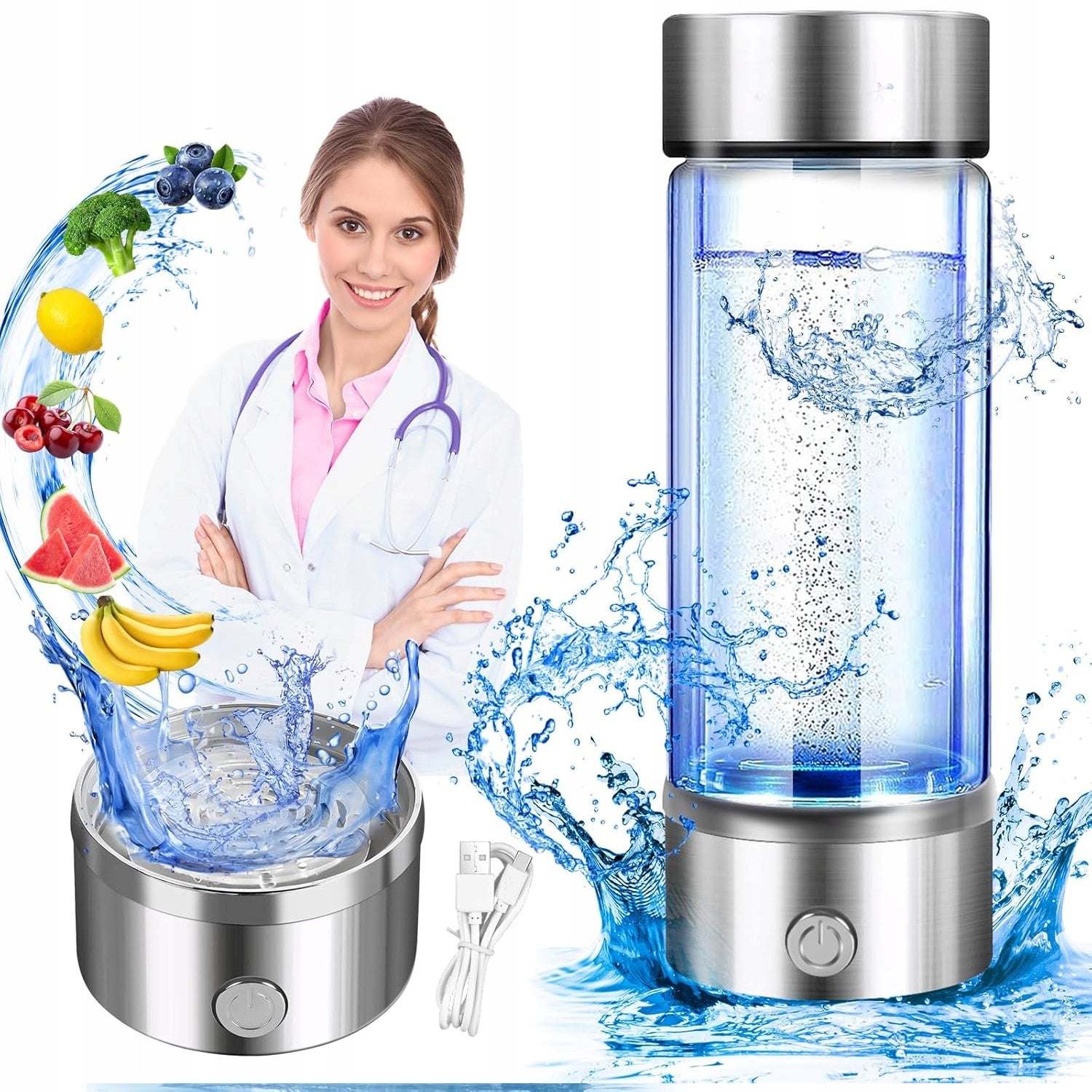 ACTIVE HYDROGEN GENERATOR 420ML HYDROGEN WATER Portable