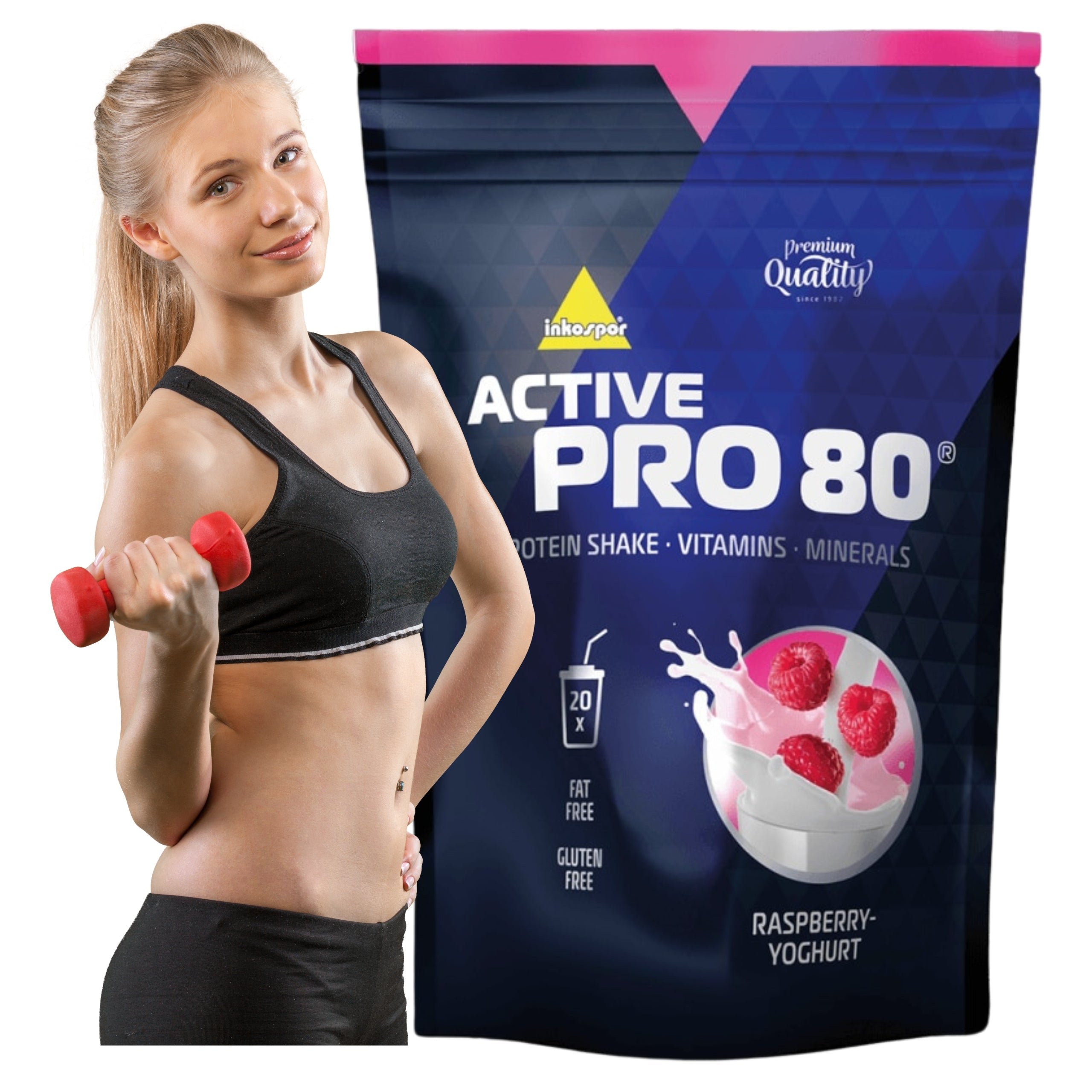 ACTIVE PRO 80 INKOSPOR PROTEIN SUPPLEMENT VITAMINS MINERALS PROTEIN MASS 500g