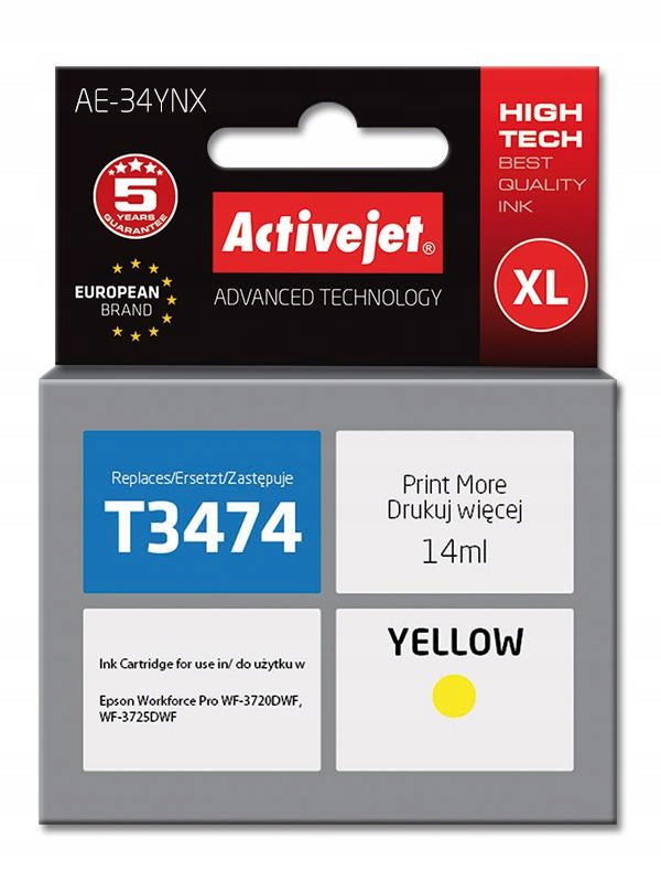 ACTIVEJET EPSON T3474 AE-34YNX YELLOW 14ml
