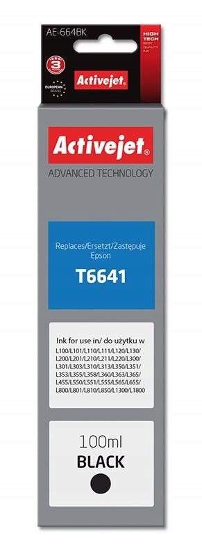 ACTIVEJET EPSON T6641 AE-664BK BLACK 100ml