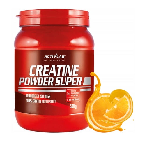 ACTIVLAB CREATINE POWDER SUPER ORANGE 500G CREATINE MONOHYDRATE STRENGTH