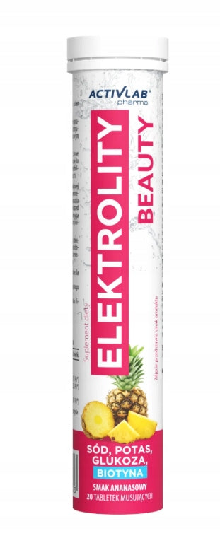 ACTIVLAB ELECTROLYTES BEAUTY 20 TABLETS PINEAPPLE HYDRATION ENERGY