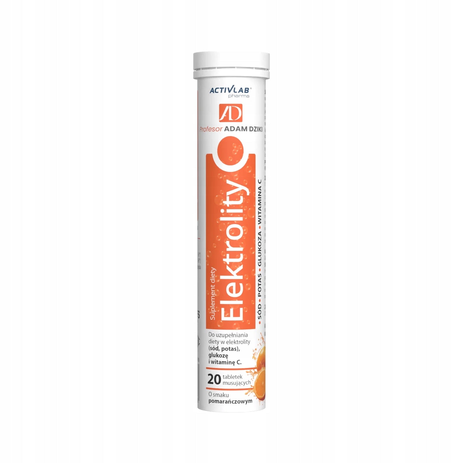 ACTIVLAB Elektrolity Professor Adam Wild SODIUM POTASSIUM VITAMIN C 20 tab. mousse. Expiration date at least six months from the date of purchase