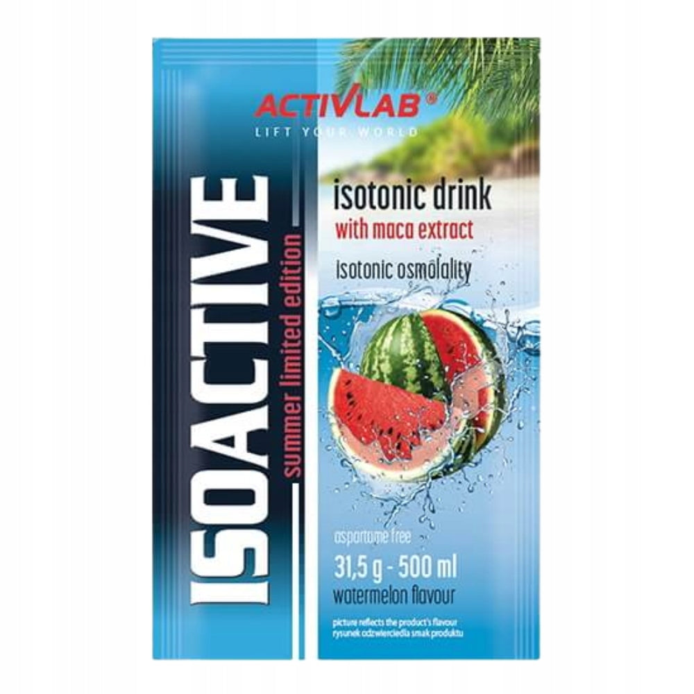 ACTIVLAB ISO ACTIVE 31.5 g ISOTONIC DRINK CARBOHYDRATES VITAMINS MINERALS Expiration date at least six months from the date of purchase