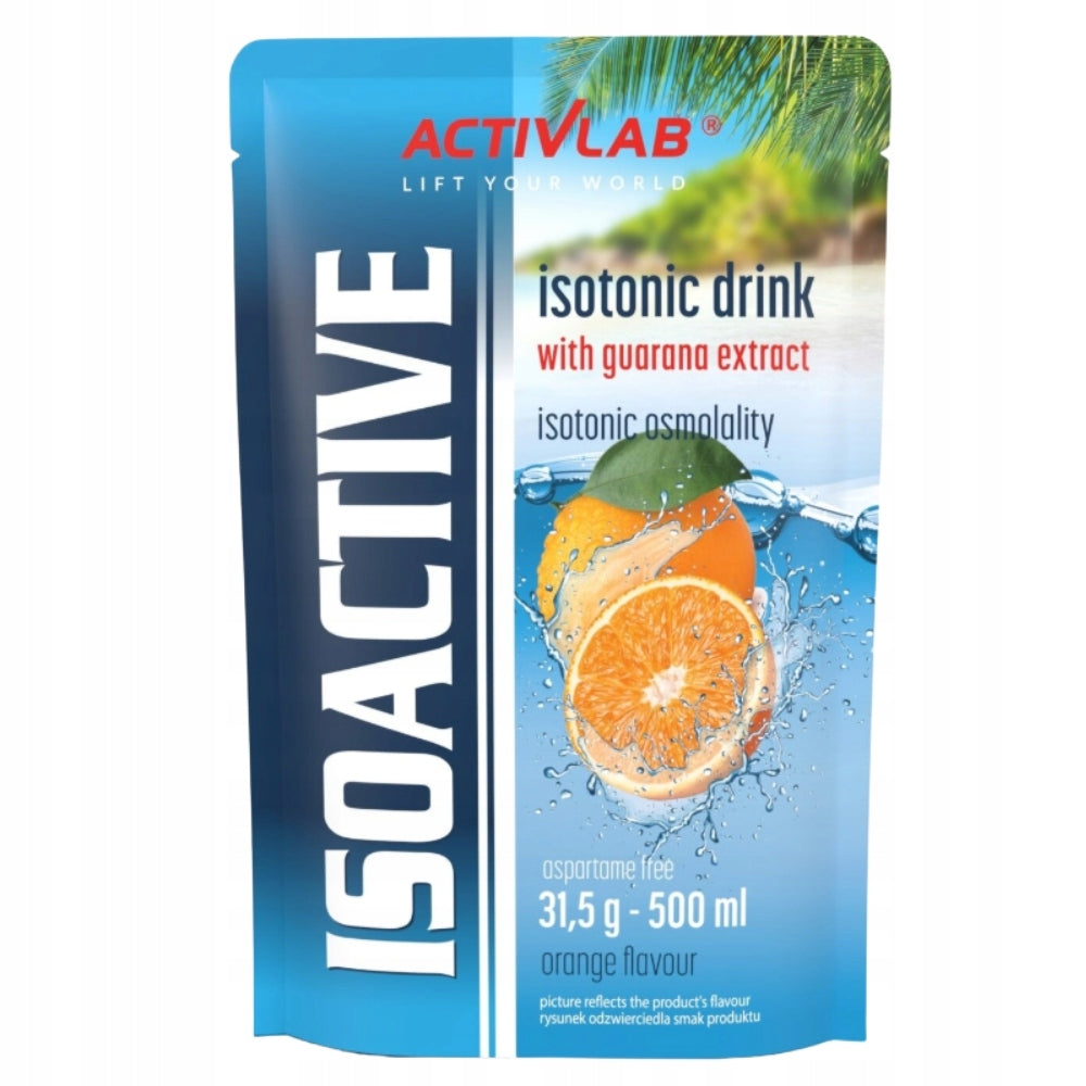 ACTIVLAB ISO ACTIVE 31.5 g ISOTONIC DRINK GUARANA SODIUM POTASSIUM MAGNESIUM Expiration date at least six months from the date of purchase