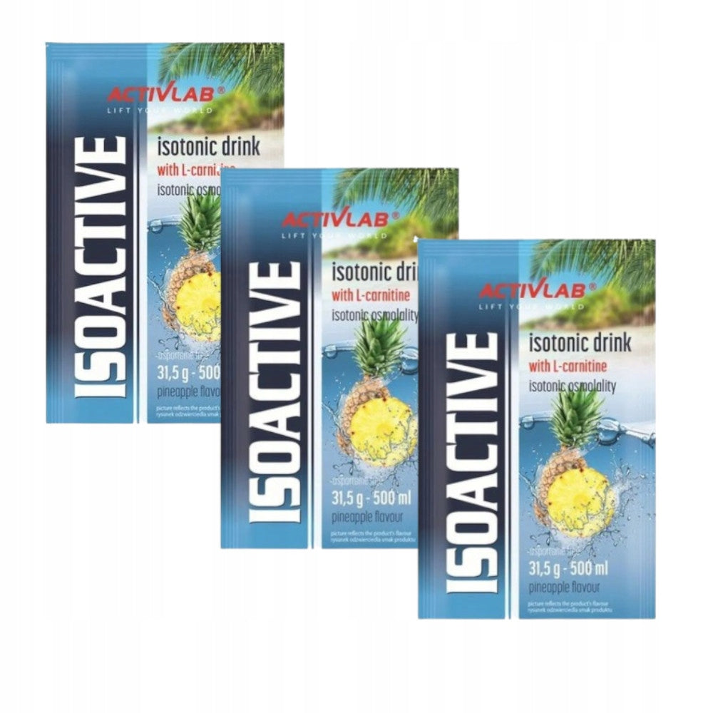 ACTIVLAB ISOACTIVE 3x31.5g ISOTONIC DRINK ISO HYDRATION ELECTROLYTES Expiration date at least six months from the date of purchase