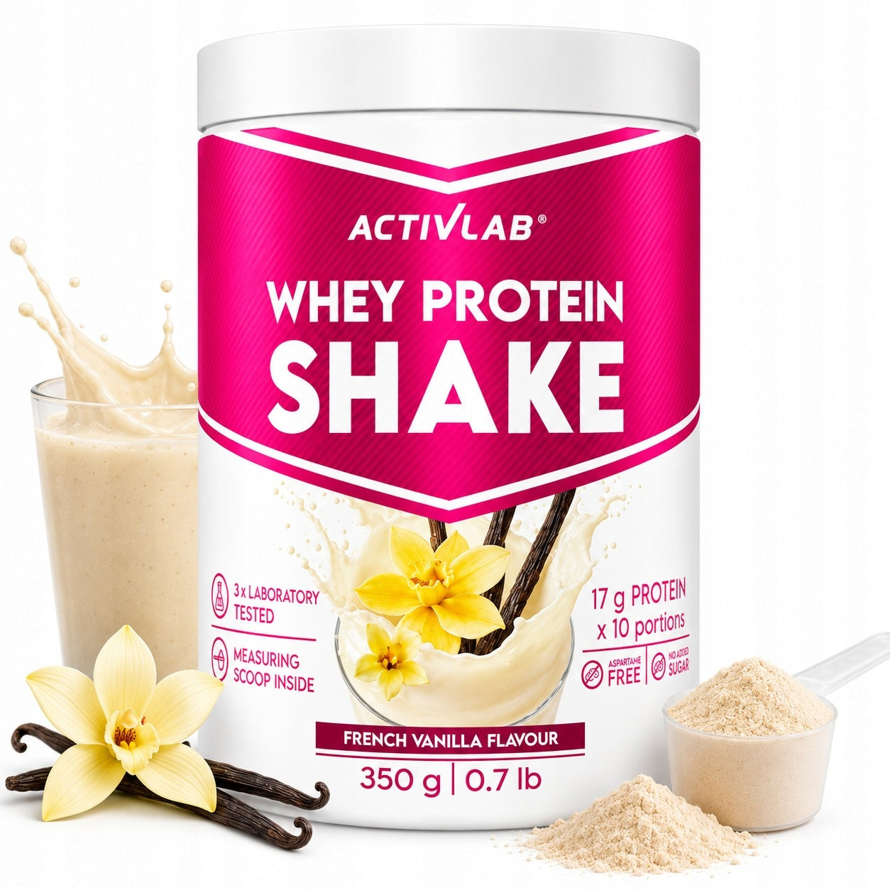 ACTIVLAB Whey Protein Shake French Vanilla Protein Conditioner 350g