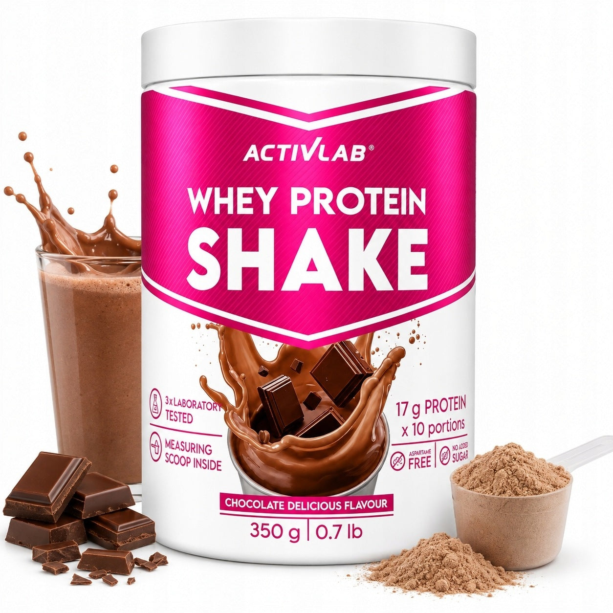 ACTIVLAB Whey Protein Shake Protein Conditioner Chocolate 350g