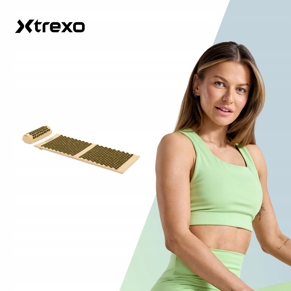 ACUPRESSURE MAT XTREXO WITH SPIKE CUSHION HEALTH RELAXING SET Packaging status original
