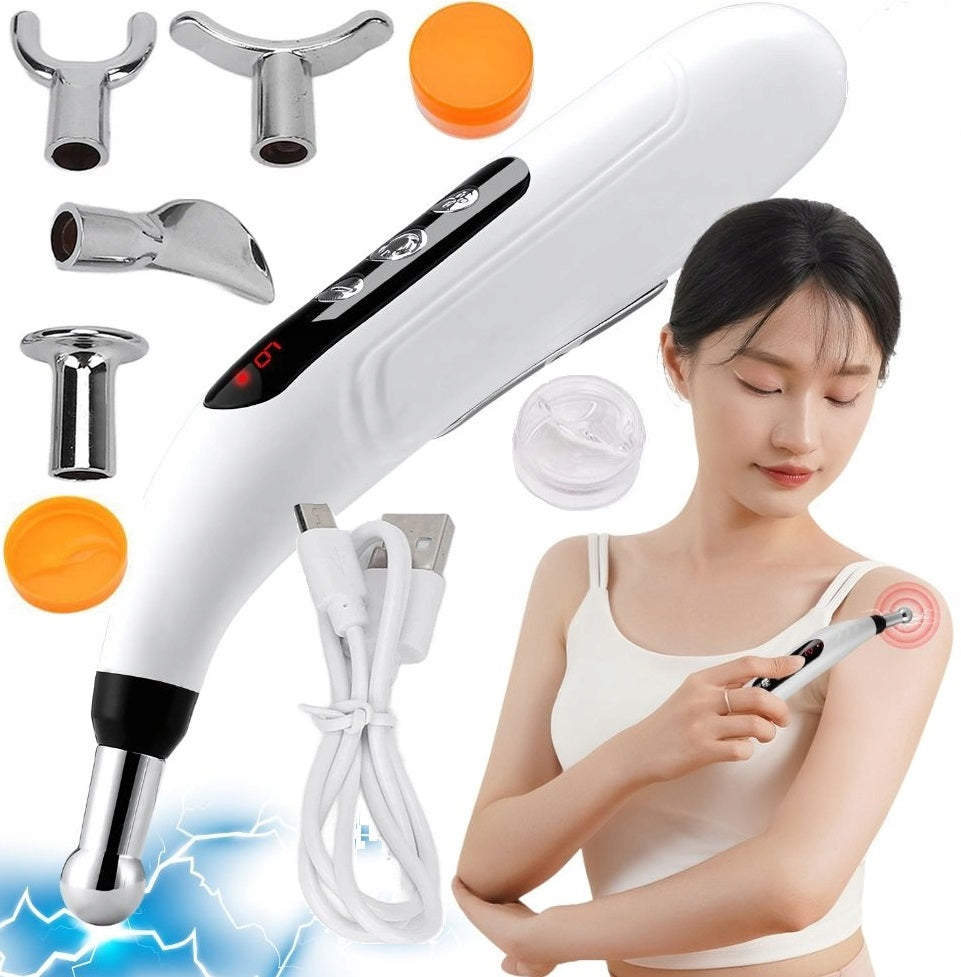 ACUPUNCTURE PEN MASSAGES MERIDIAN PEN ACUPUNCTURE USB 5 TIPS
