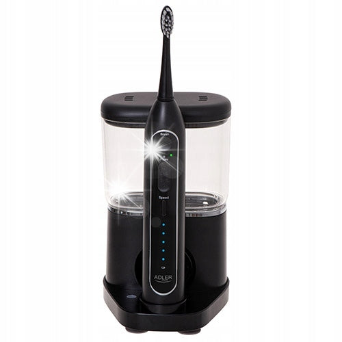 AD 2180 black Sonic electric toothbrush with 2-in-1 irrigator
