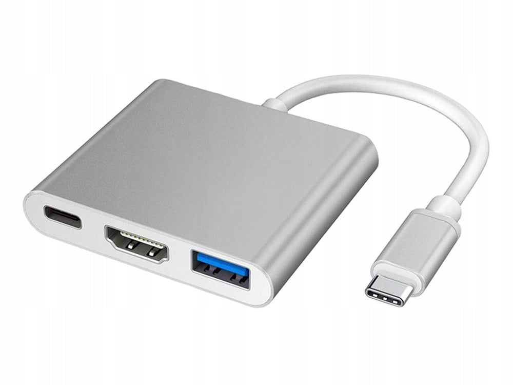 ADAPTER - ADAPTER 3in1 HUB USB 3.0 USB-C HDMI 4k (4862)