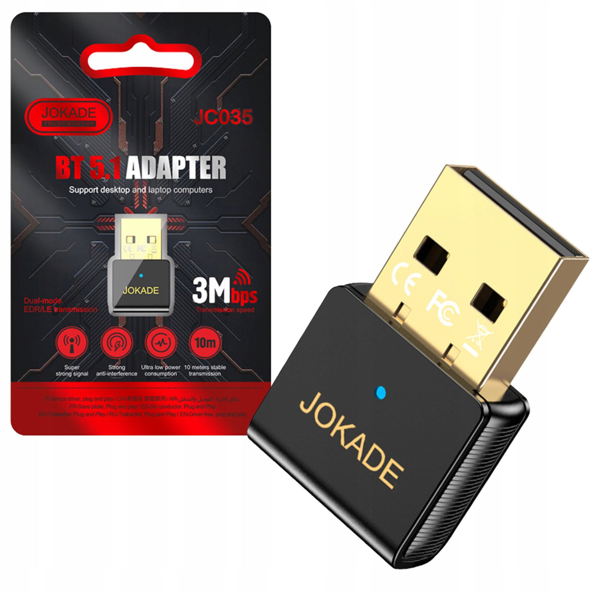 ADAPTER BLUETOOTH RECEIVER 5.1 USB TO PC LAPTOP NANO DONGLE WINDOWS 10 11