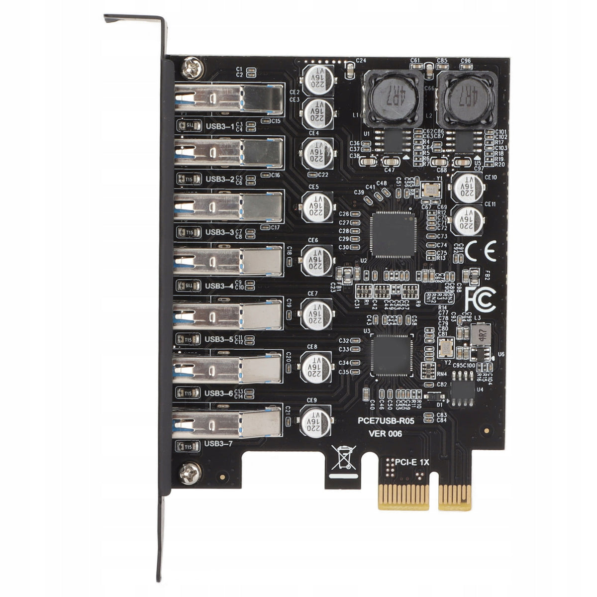 ADAPTER CARD FOR COMPUTER PC PCI PCIE FOR 7 USB 3.2 PORTS