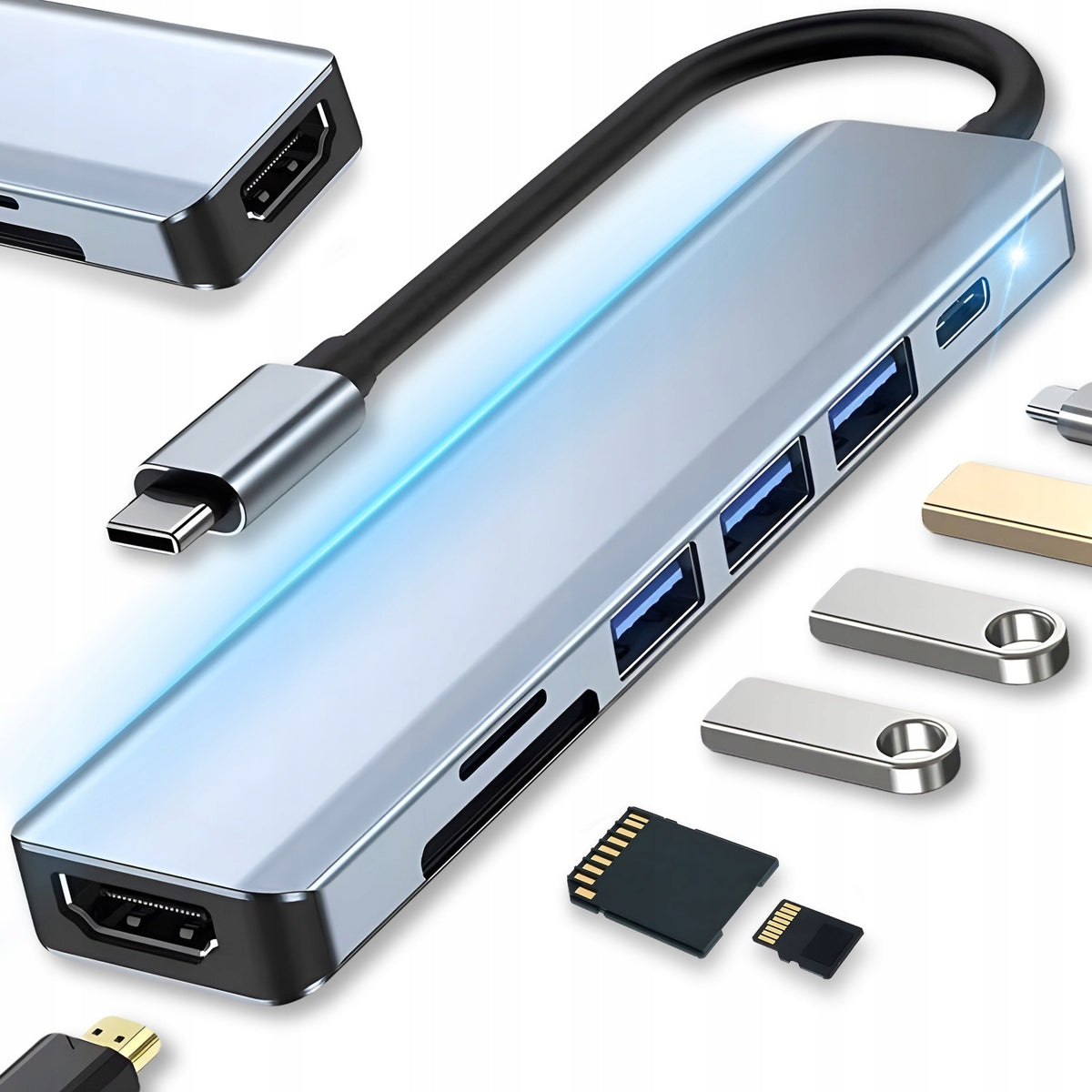 ADAPTER HUB USB 7IN1