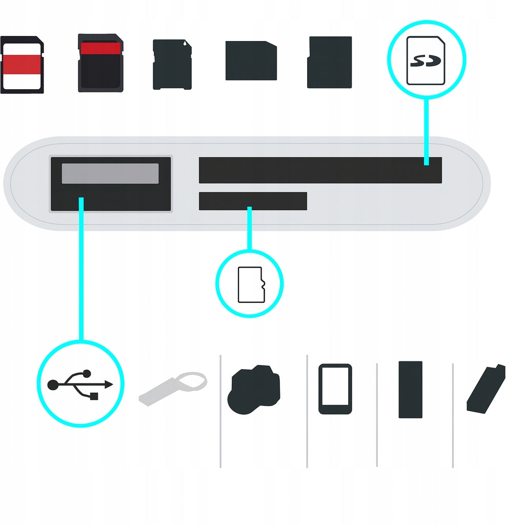 ADAPTER MEMORY CARD READER SD/TF UP TO 256GB 3IN1 USB-C HUB ADAPTER Manufacturer code Mike's Garage
