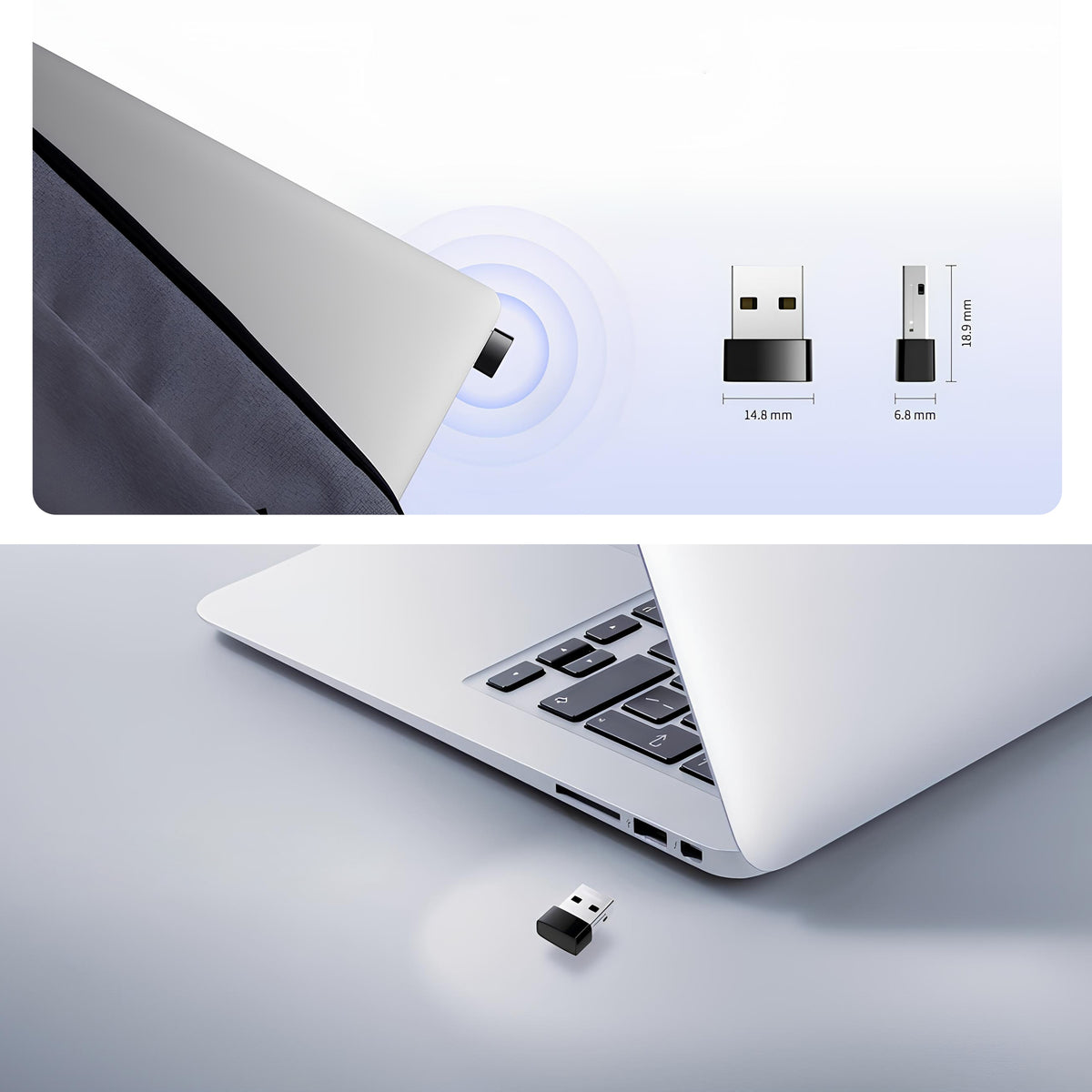 ADAPTER NETWORK CARD WiFi6 Wi-Fi TO USB 900Mbps 5GHz NANO WPA3 DUAL BAND Packaging status original