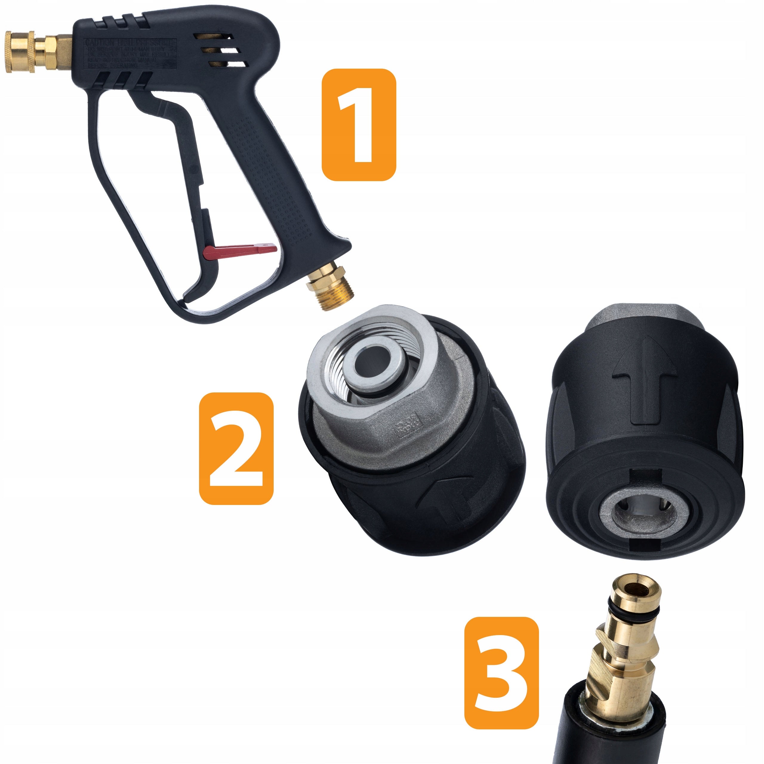 ADAPTER QUICK COUPLER SOCKET M22 TAKES WASHERS KARCHER K CLICK Brand Rosfix