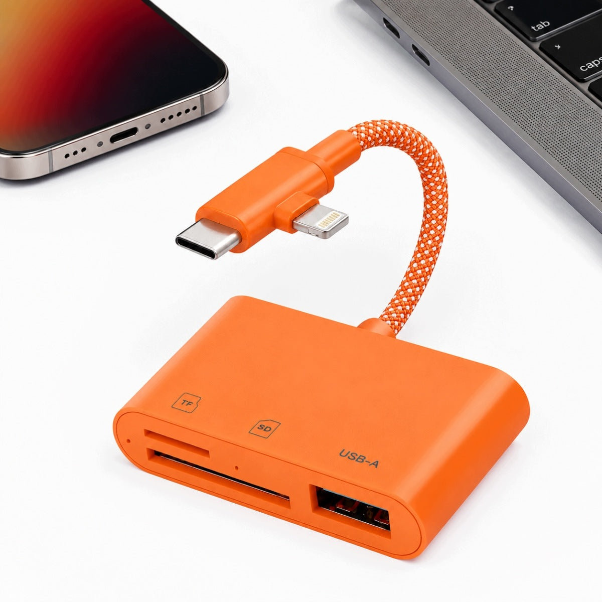 ADAPTER STATION MEMORY CARD READER USB C SD SDHC MICROSD TF
