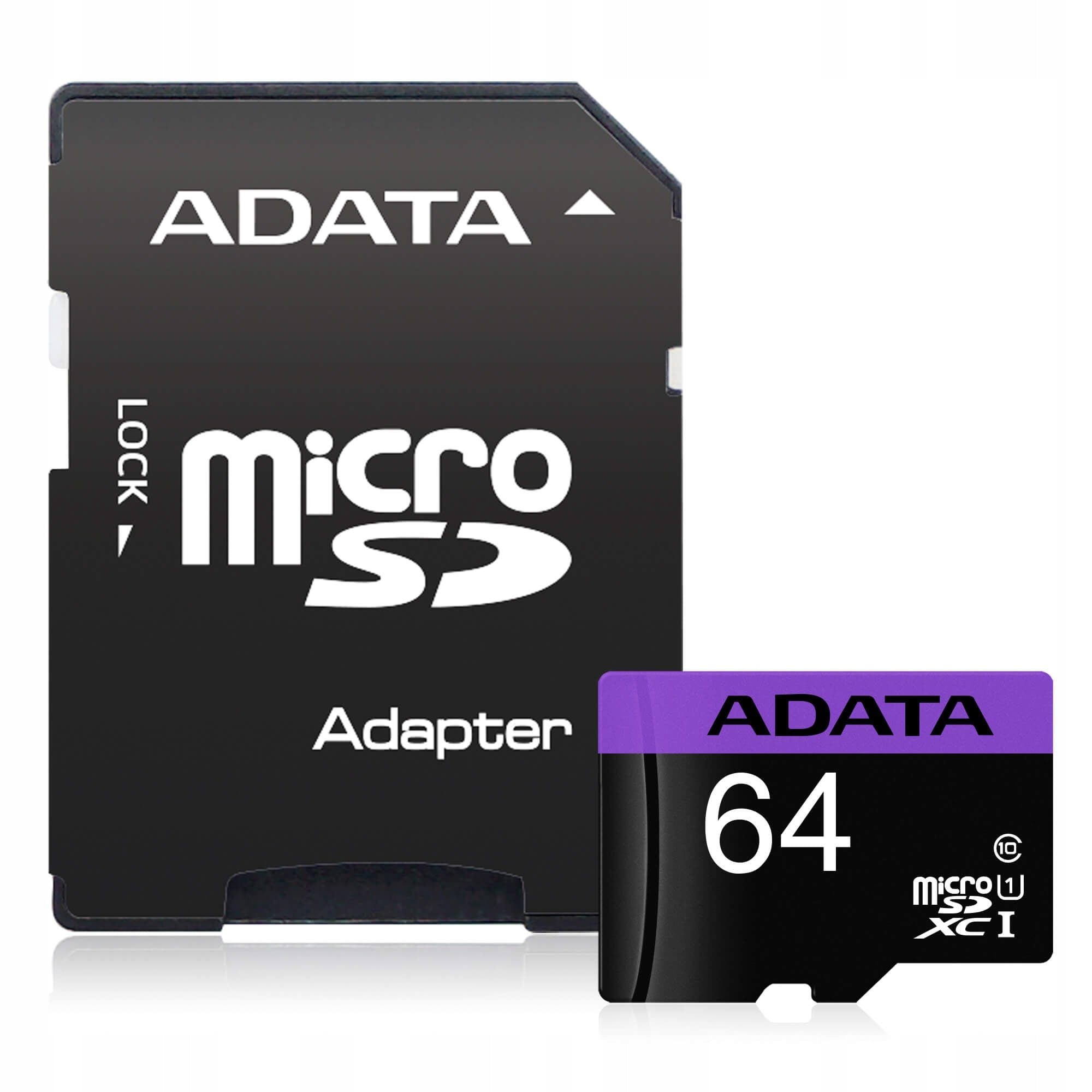 ADATA 64 GB micro SDXC Class 10 Premiere UHS1 +SD Card format microSD