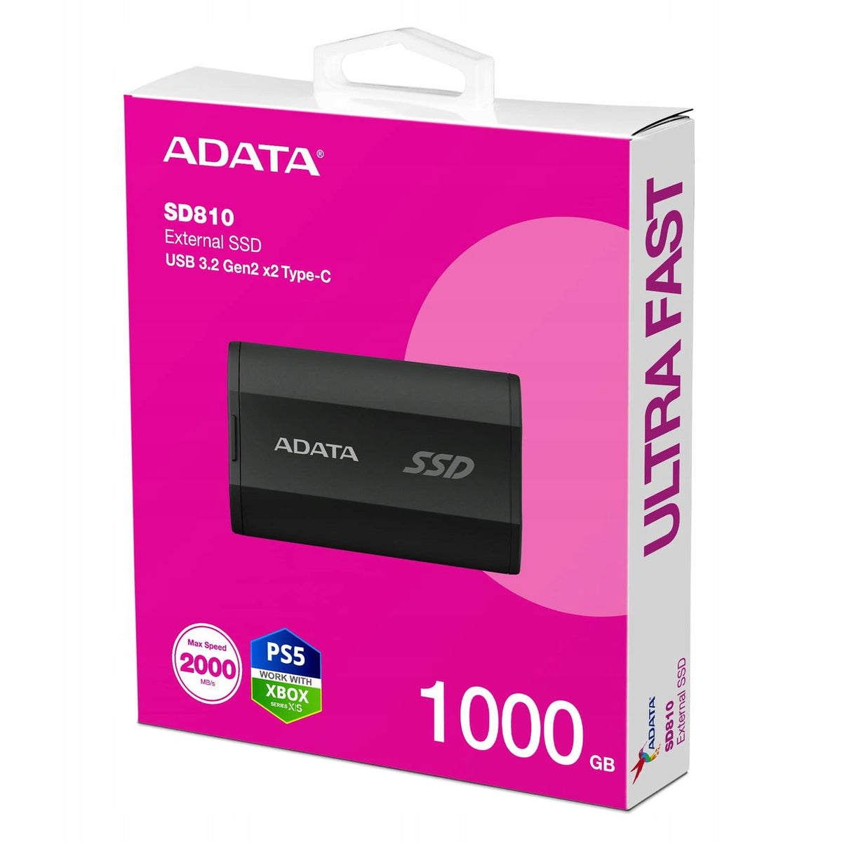 ADATA SD810 /1TB/SSD/Externí/Černá/5R Manufacturer Adata