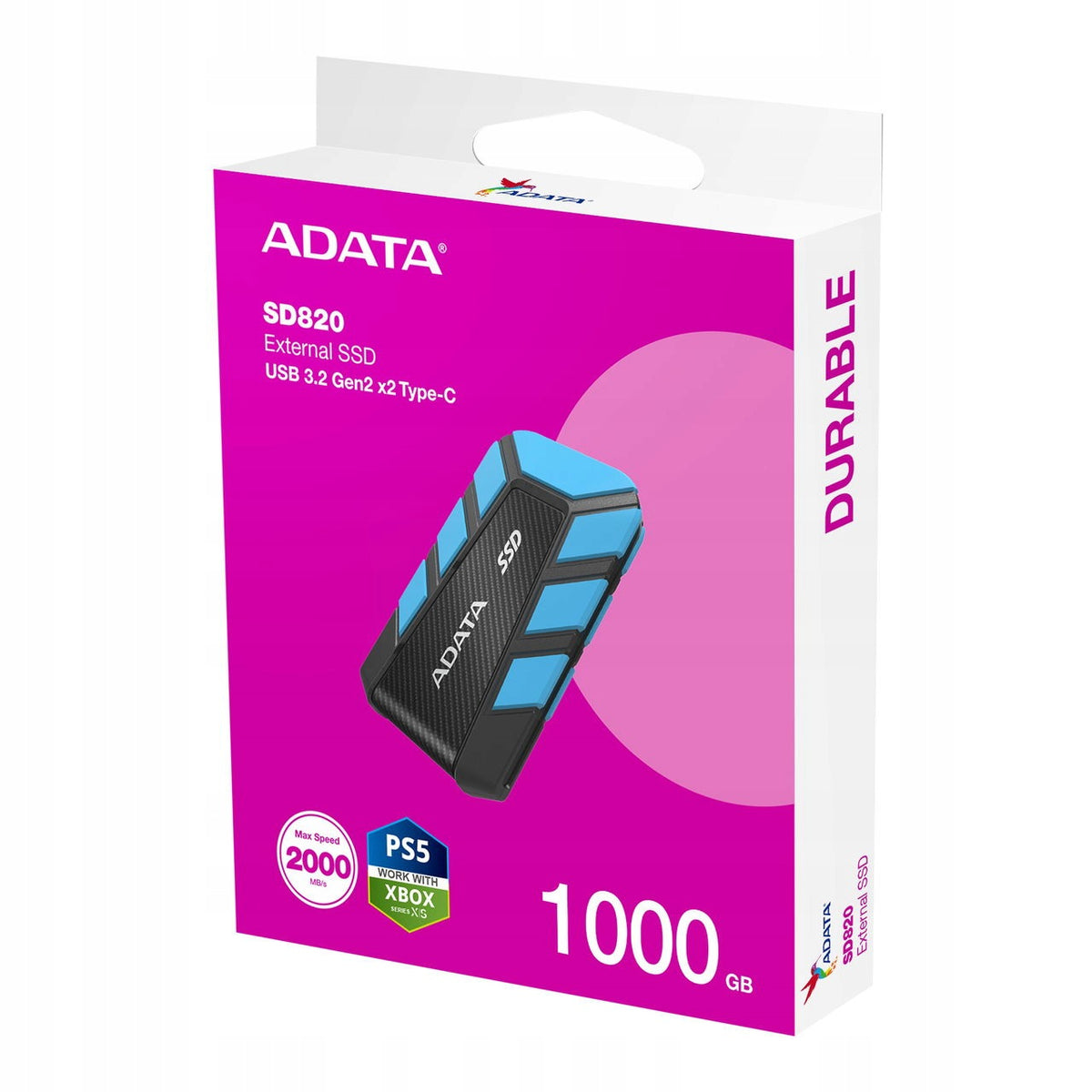 ADATA SD820/1TB SSD Externí/Modrá/5R