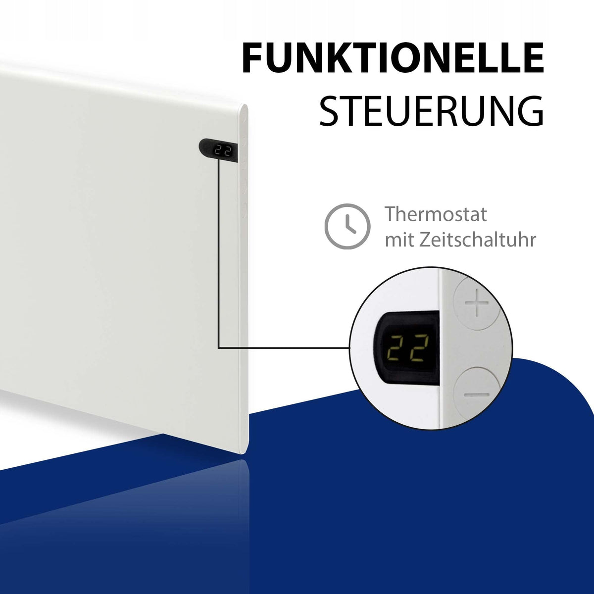 ADAX Neo Electric Heater 1000W White Thermostat Wall Mount Heating power 1000 W