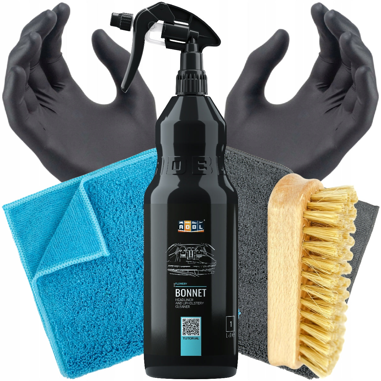 ADBL BONNET 1L + BRUSH ACCESSORIES SEAT UPHOLSTERY CLEANING KIT