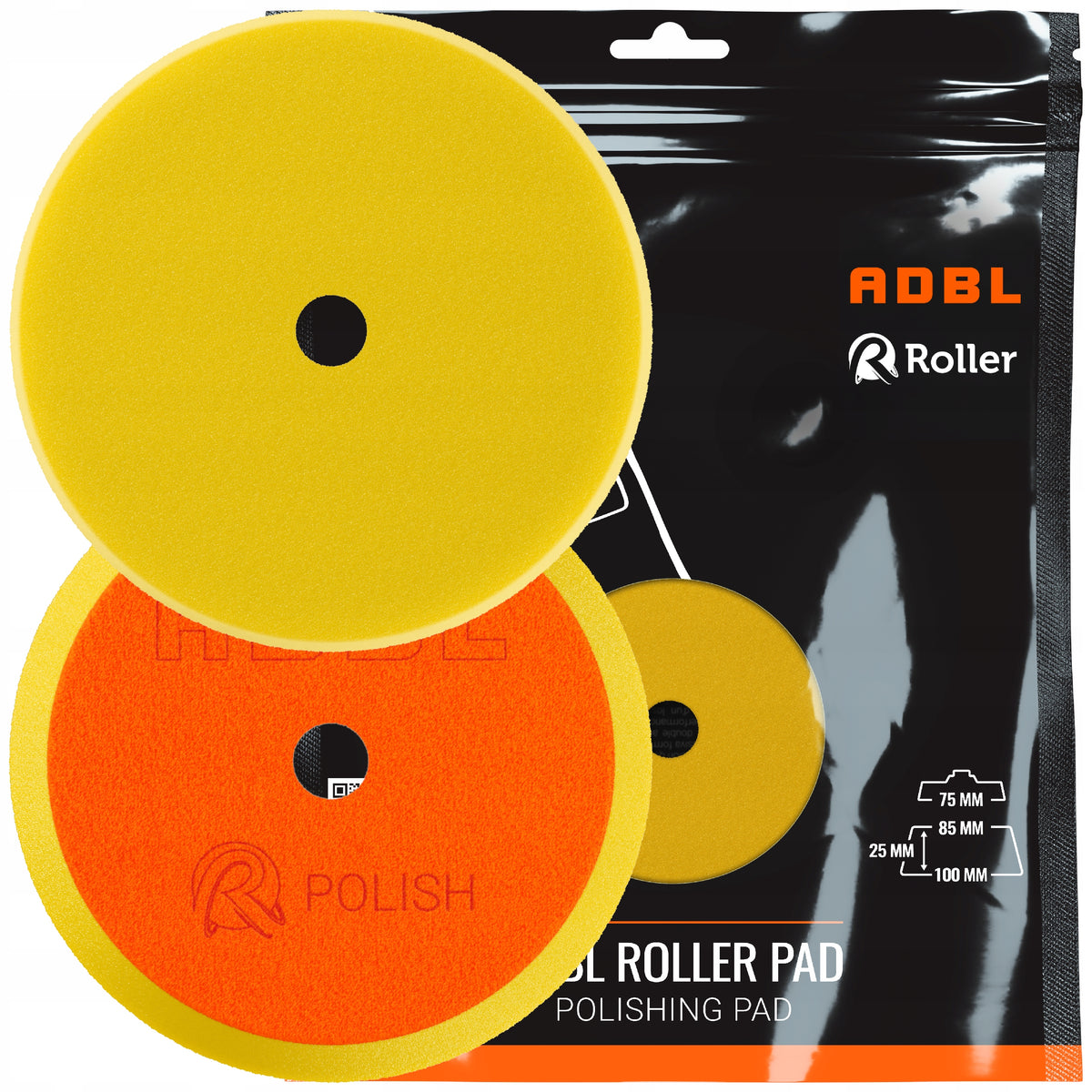 ADBL POLISH 75MM MEDIUM CUTTING YELLOW POLISHING PAD POLISHING SPONGE ROLLER DA EAN (GTIN) 5902729002127