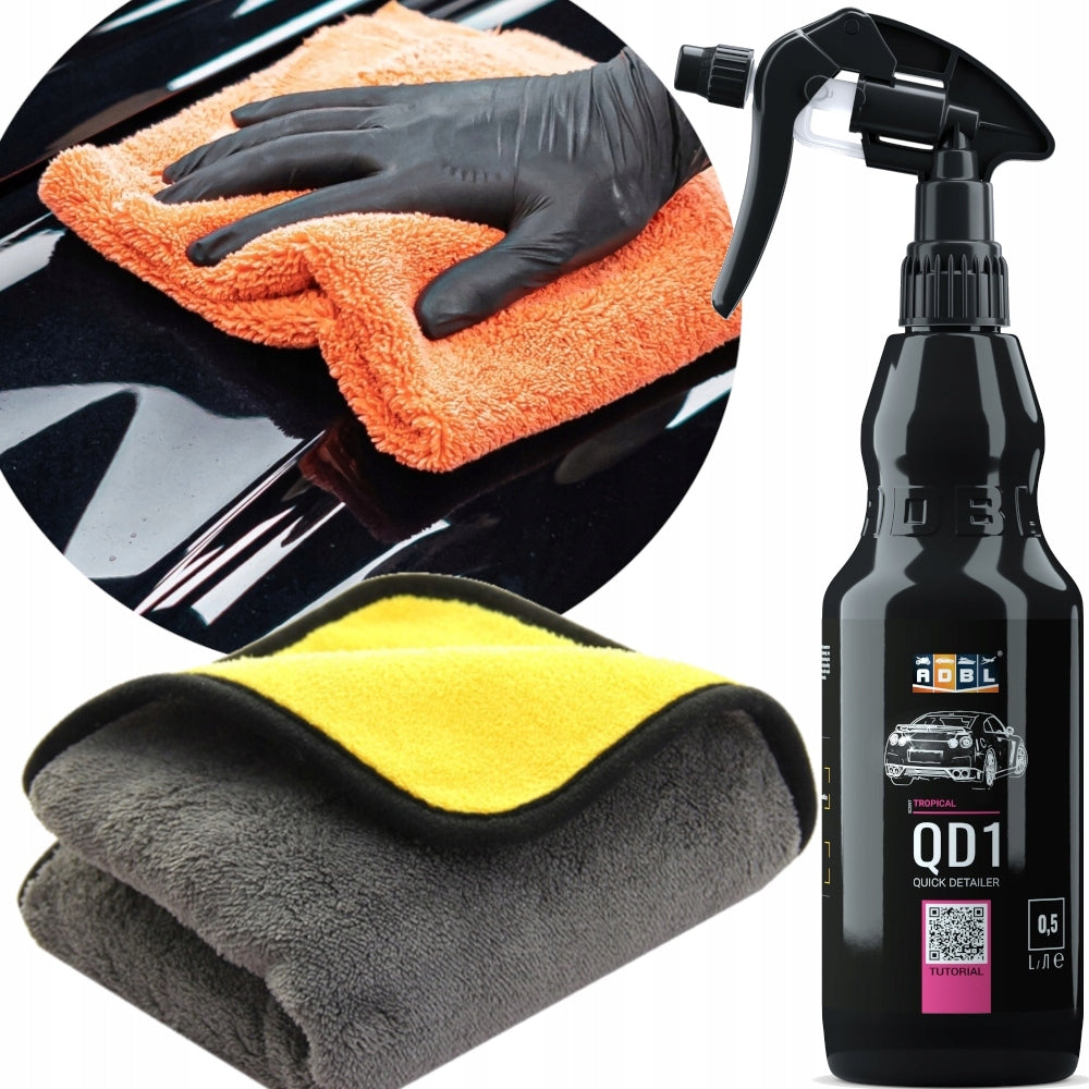 ADBL QD1 QUICK DETAILER +TOWEL GIVES DEPTH AND SHINE PROTECTS THE VARNISH