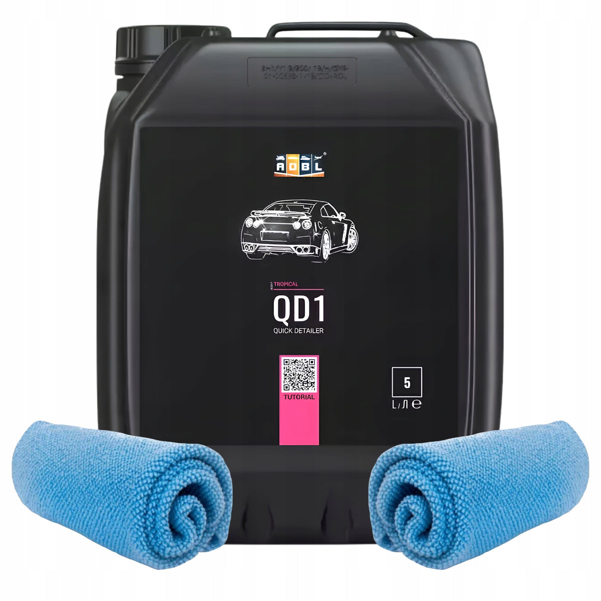 ADBL QD1 Quick Detailer 5L For Varnish Gives Gloss + 2x Microfiber