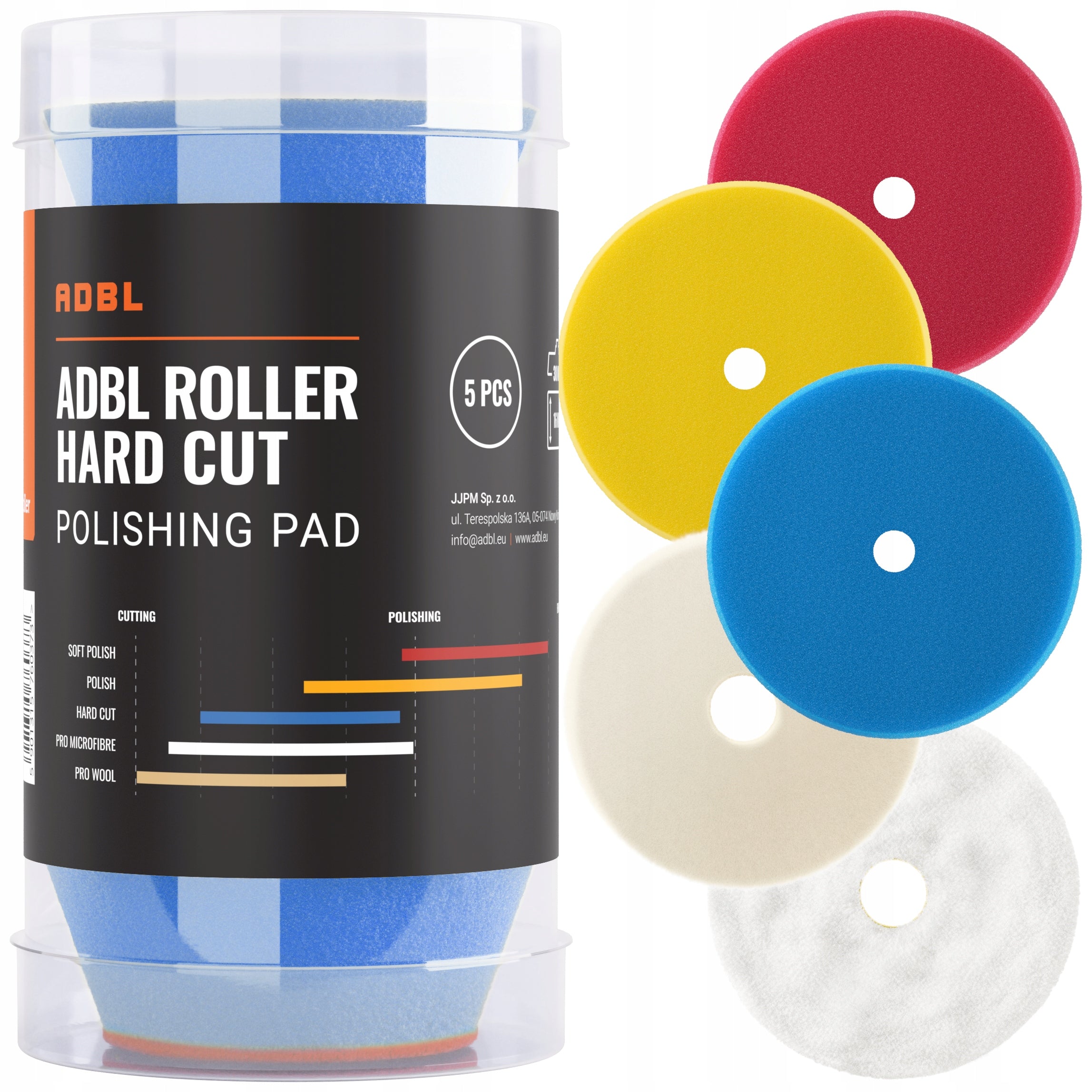 ADBL ROLLER PAD MIX DA 30mm 5pcs MINI POLISHING PADS SET