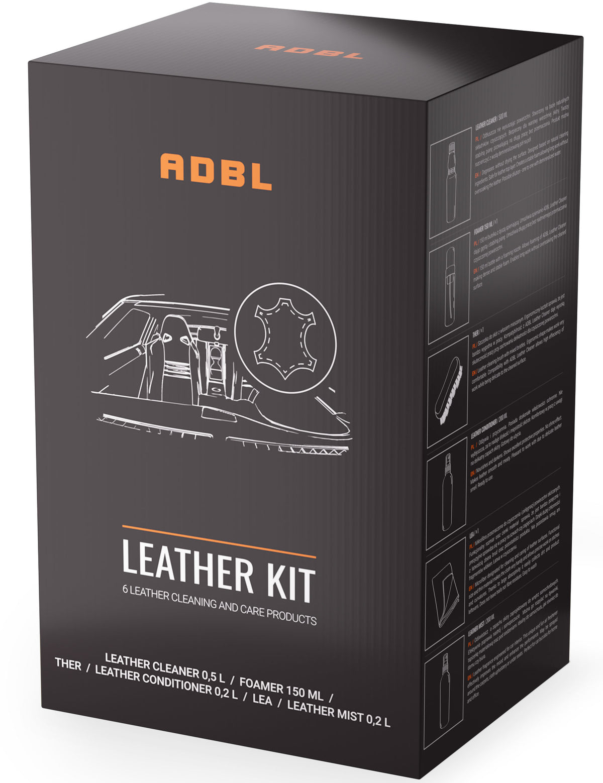 ADBL SET LEATHER KIT CAR SKIN CLEANER Manufacturer ADBL
