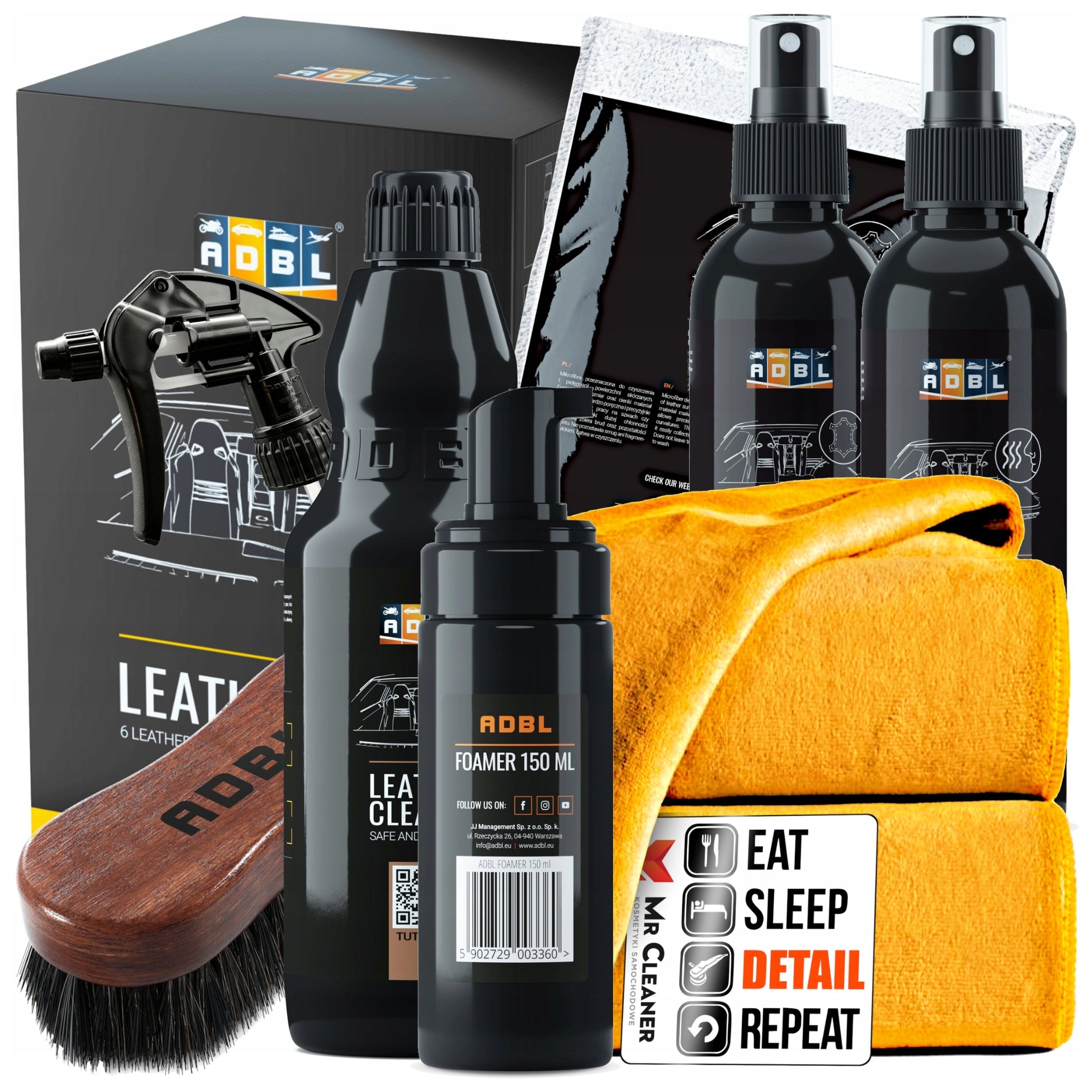 ADBL SET LEATHER KIT CAR SKIN CLEANER