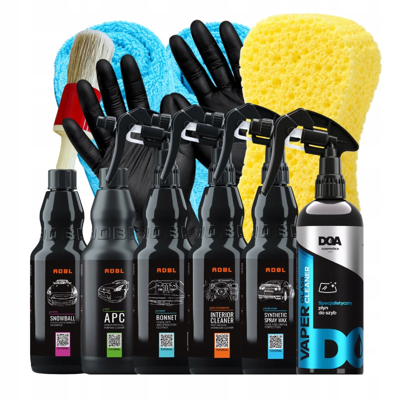 ADBL X DOA SET OF COSMETICS FOR CLEANING THE INTERIOR AND BODY OF THE CAR