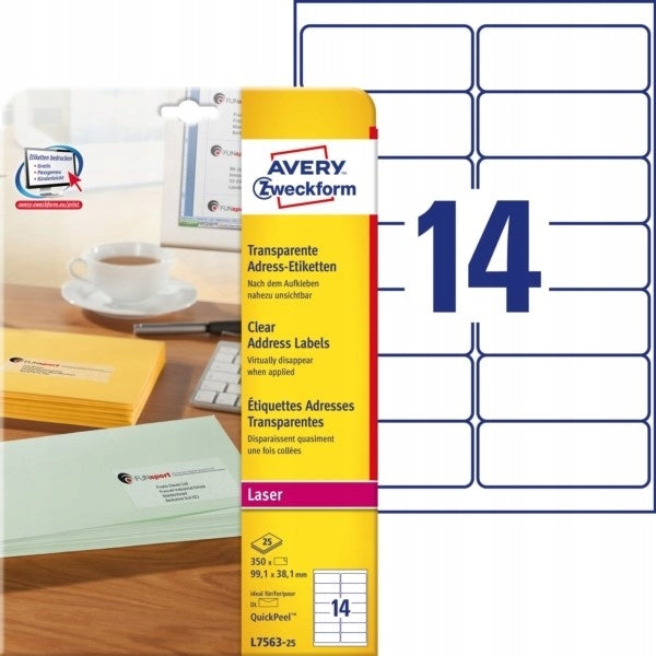 ADDRESS LABELS AVERY 99.1 X 38.1 MM (TO DL)LASE Manufacturer Avery